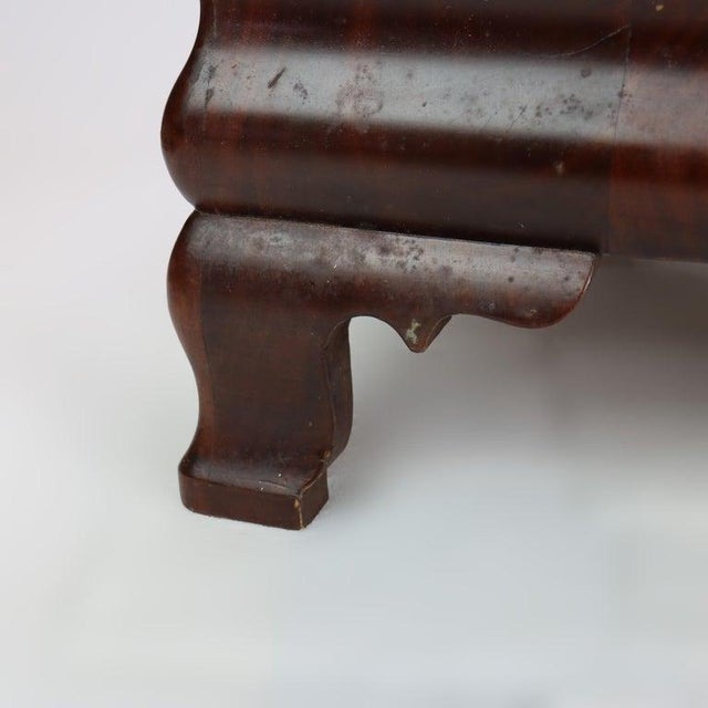 Mid 19th Century Antique American Empire Classical Flame Mahogany Footstool C1840 For Sale - Image 5 of 11