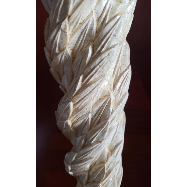 1990s Carved Corinthian Resin Pedestal For Sale - Image 4 of 12