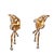 Gold 1960s Mid-Century Two-Tone Gold Diamond Leaf Drop Earrings, A Pair For Sale - Image 8 of 11