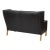 2-Seater Sofa in Black Leather with Oak Legs by Børge Mogensen for Fredericia For Sale - Image 3 of 5