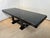 Original art deco expandable / extending dining room table from france, 1930s. high-gloss black piano lacquer on solid...