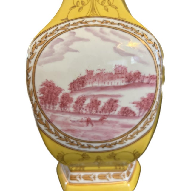 Pink Large Hexagonal Yellow Baluster Vase by United Wilson, 1980s For Sale - Image 8 of 13