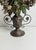 Green Large Vintage Painted Tole Floral Wall Hanging With Urn, 28” For Sale - Image 8 of 10