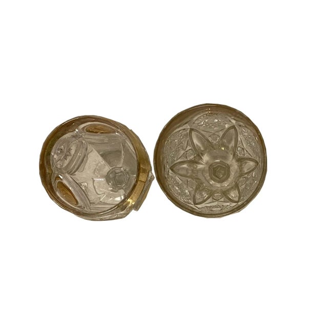 Vintage crystal wine glasses for your holiday festivities! This is a mixed set of four matching flower-shaped bases and...