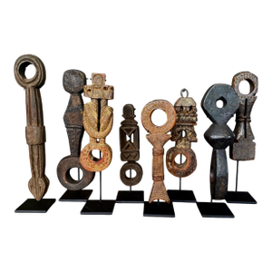 Antique Nepalese Mounted Ghurra- A Set of 8