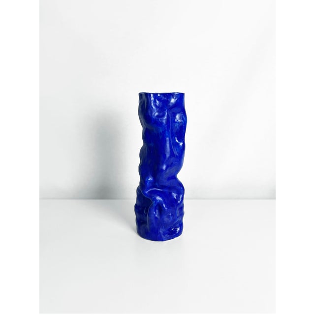 Ceramic Every Day Blue Collection Wavy Vase 01 by Anna Demidova For Sale - Image 7 of 7