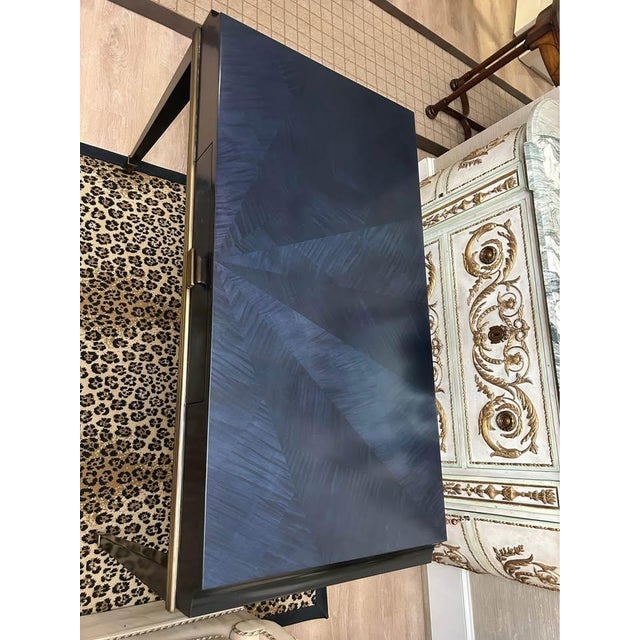 Kallista Blue Writing Desk by Currey & Company For Sale - Image 9 of 10