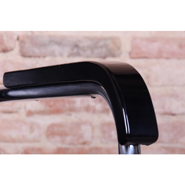 Wood Bauhaus Leather Armchairs from Hynek Gottwald, Czech, 1930s, Set of 2 For Sale - Image 7 of 14