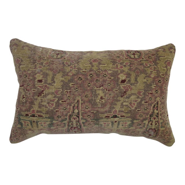 Antique Indian Agra Bolster Rug Pillow For Sale