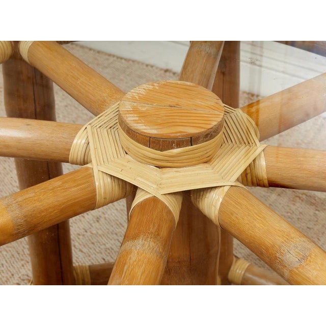 Mid 20th Century Bamboo Dining Table For Sale - Image 9 of 11