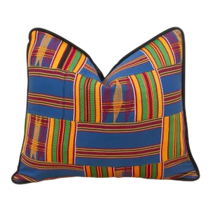 Akosua Vintage African Kente Pillow Cover