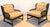 Blue Pair of Vintage Henredon Low-Profile Cane Wingback Lounge Chairs For Sale - Image 8 of 8