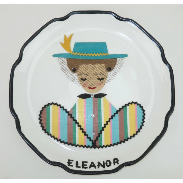 1950s 1950's Gibson Girls & Guy Decorative Plates, Set of 4 For Sale - Image 5 of 9