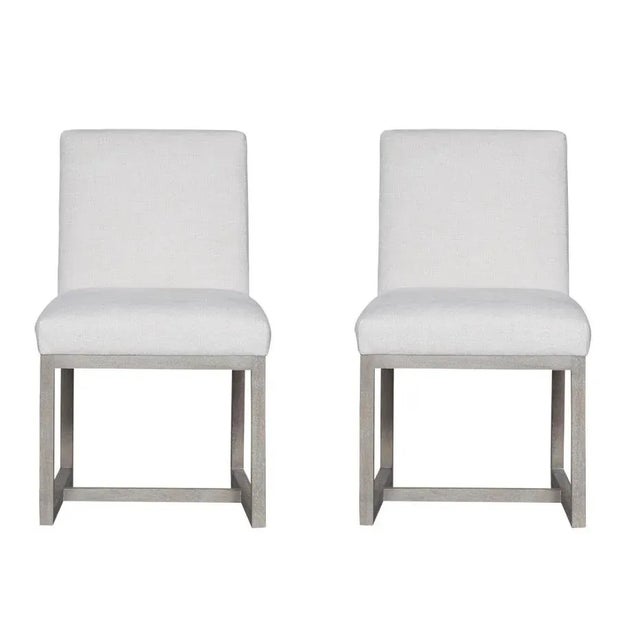 Modern Charter Stone Gray Side Chairs - a Pair For Sale - Image 4 of 4
