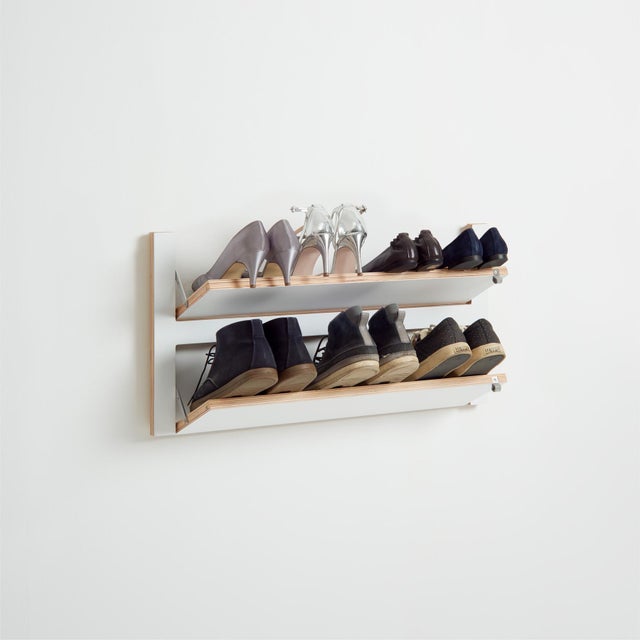 Contemporary 80×40-2 Fläpps Shoe Shelf in White from Ambivalenz For Sale - Image 3 of 6