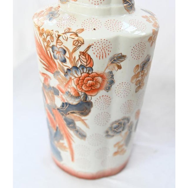 2000 - 2009 Japanese Meiji Style Porcelain Vases with Birds and Flowers, Set of 2 For Sale - Image 5 of 7