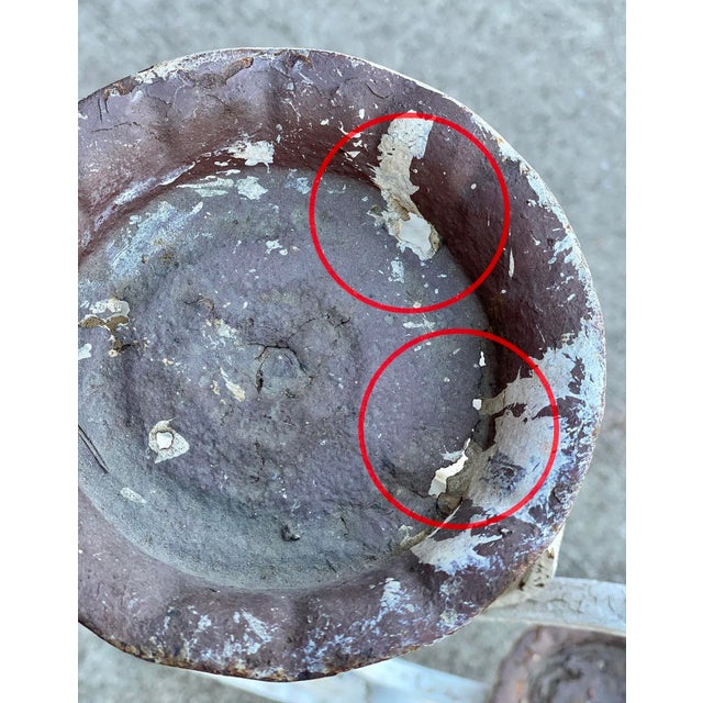 Metal Antique Victorian Wrought Iron Outdoor Garden Plant Stand For Sale - Image 7 of 11