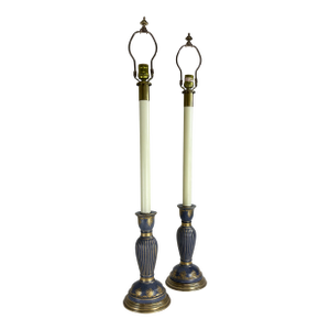 Vintage Hand Painted Frederick Cooper Table Lamps/a Pair