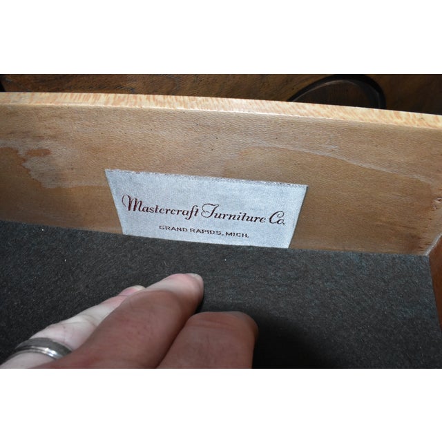 Brown William Doezema for Mastercraft Hollywood Regency Burl Wood Credenza For Sale - Image 8 of 14