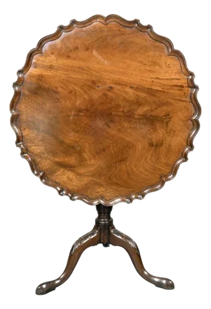 George III Mahogany Piecrust Tilt Top Table