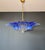 1990s Murano Pendant Light with Palmette and Blue Glasses, 1990 For Sale - Image 5 of 18