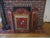 French Country Vintage French Country Red Ornate Rooster Design With Basket Fire Screen For Sale - Image 3 of 13