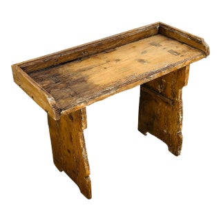 Rustic Antique Pine Bench For Sale
