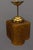 French Art Deco Pendant Light in Molded Amber Glass & Brass, 1930s For Sale - Image 14 of 18