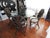 Mid-Century Modern Vintage Philippine Rattan & Glass 5-Piece Dining Set With Sculptural Palm Frond Details For Sale - Image 3 of 15