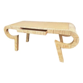 Hand-Painted Lacquered Console/Desk by Alessandro for Baker, Circa 1980 For Sale