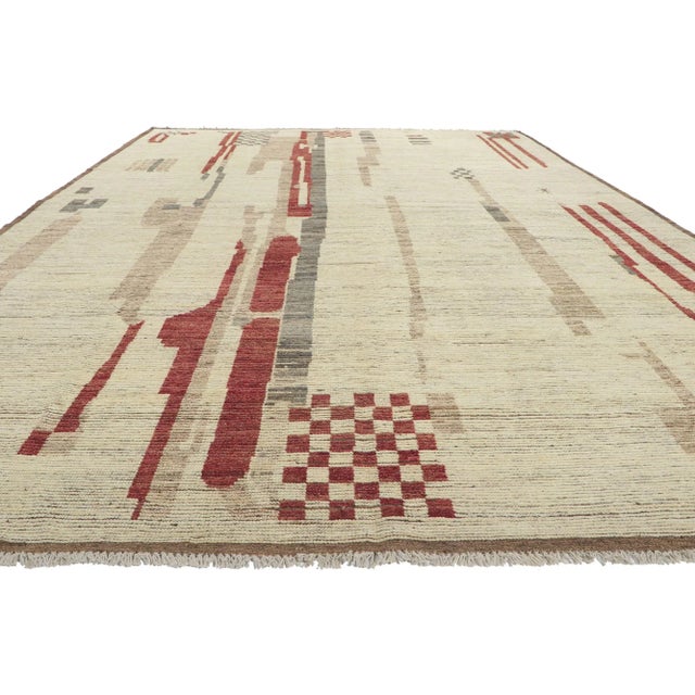 Contemporary Moroccan Rug Inspired by Gunta Stolz, 09'07 X 14'03 For Sale - Image 3 of 8