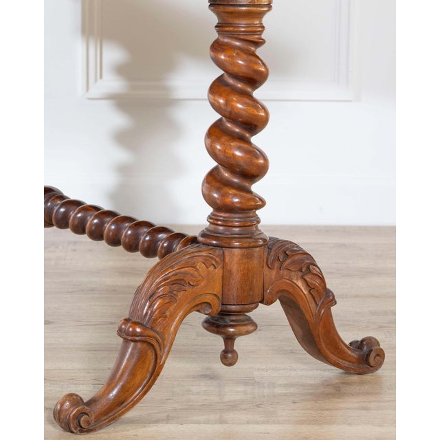 Lombardy Rectangular Table in Walnut and Precious Wood Marquetry, Italy, 19th Ce For Sale - Image 4 of 16