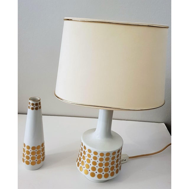 1960s Table Lamp and Vase from Tirschenreuth, Bavaria, Germany, 1960s, Set of 2 For Sale - Image 5 of 6