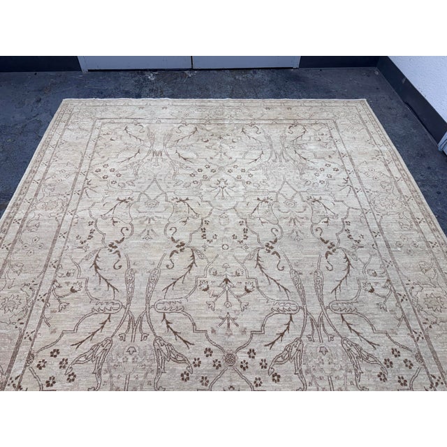 Turkish 8ft × 9ft 9in Gallery Ephesus Oushak Area Rug in Taupe Tones For Sale - Image 3 of 12