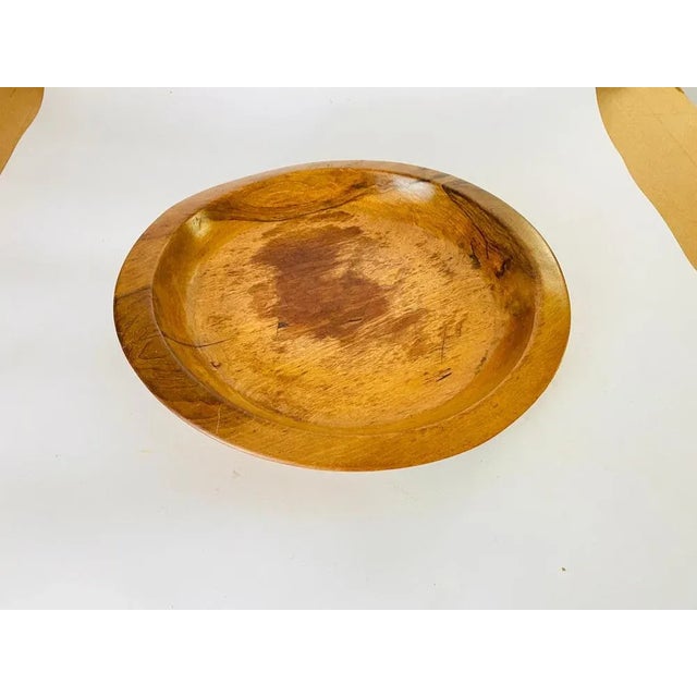 Minimalist Brown Color Vide Poche in Wood, France, 1950s For Sale - Image 6 of 9