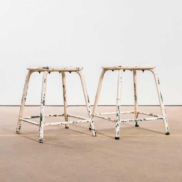 Low Stacking Stools in White from Mullca, 1960s, Set of 2 For Sale - Image 3 of 8