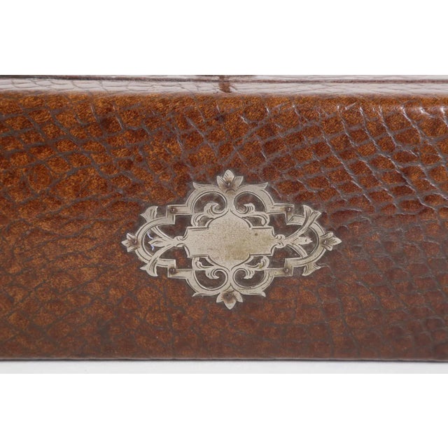 19th Century French Leather Glove Box For Sale - Image 9 of 11