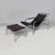 Italian Bauhaus black fabric and steel Genni chaise longue by Gabriele Mucchi for Zanotta, 1980s. Genni chaise longue in...
