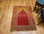 Vintage Turkish Prayer Area Rug, Hand-Knotted Wool, 4x5, Abrash Red & Yellow For Sale - Image 4 of 14