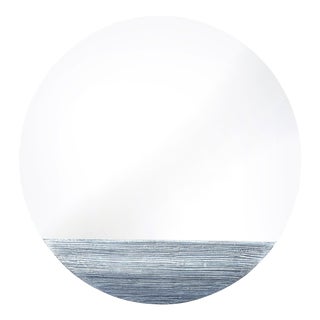 Orizzonte 1200 Silver Round Mirror by Disain1971 For Sale