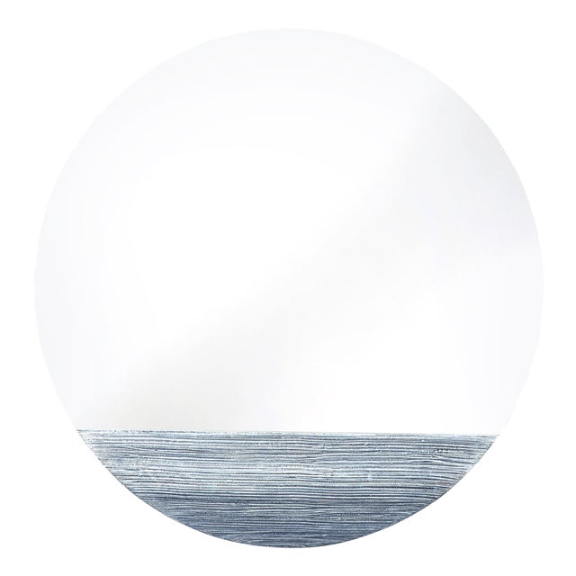 Orizzonte 1200 Silver Round Mirror by Disain1971 For Sale