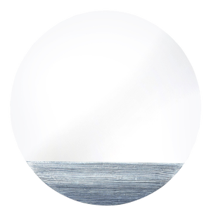 Orizzonte 1200 Silver Round Mirror by Disain1971