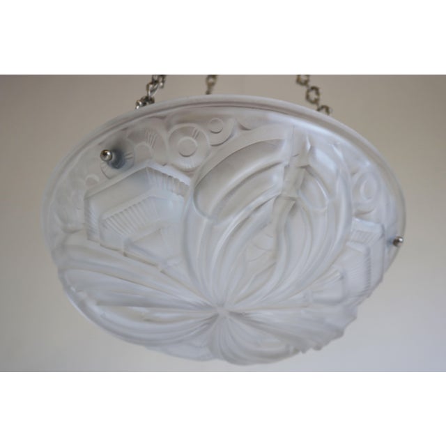 Antique French Art Deco Pendant Light by Henry Mouynet, 1930 For Sale - Image 15 of 16