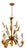 Mid-Century Hollywood Regency Chandelier with Cattail Motifs, 1950s For Sale