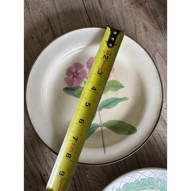 1810 French "Creil Et Montereau" Botanical, Pearlware Desert Plate For Sale - Image 4 of 7