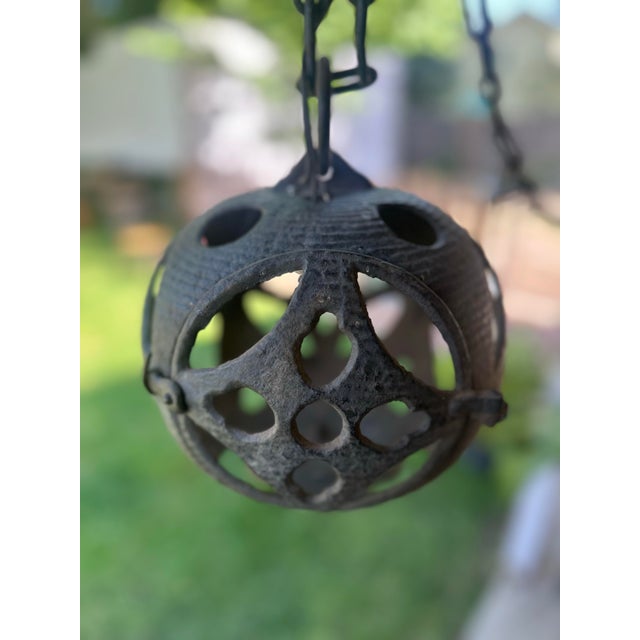 A beautiful and increasingly rare example of Japanese garden design, this antique cast iron moon lantern (tōrō) dates to...