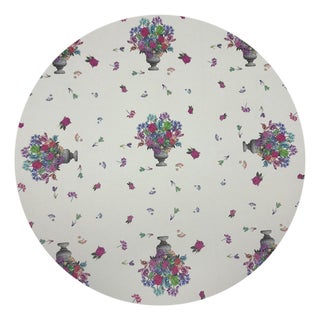 Pistils Small Bouquet Vegan Leather Round Pebble Placemat, Set of 4 For Sale