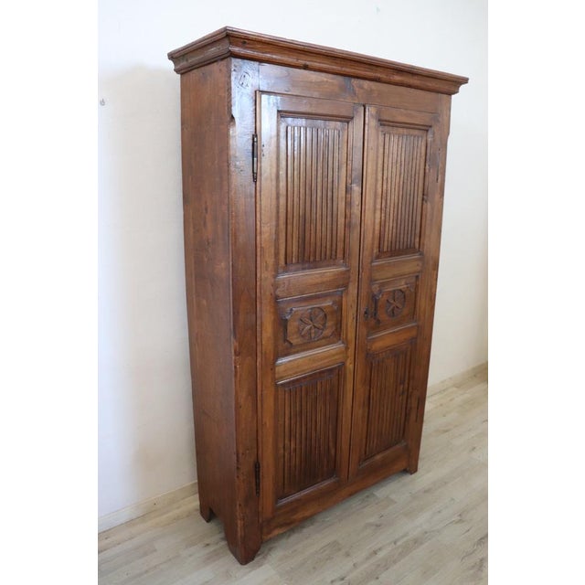 Antique Wardrobe in Poplar Wood, 1800s For Sale - Image 13 of 18