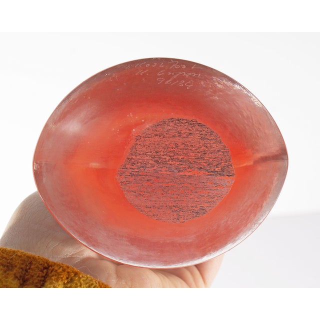 Orange Kjell Engman Kosta Boda Well Series Bull For Sale - Image 8 of 8