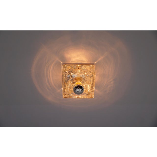 Hand-Blown Ice Cube Wall Lamps by Müller & Zimmer, Germany, 1960s, Set of 3 For Sale - Image 9 of 14